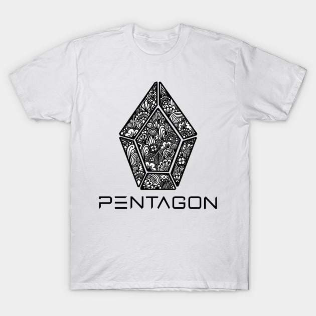 Pentagon Zentangle Logo T-Shirt by TheHermitCrab